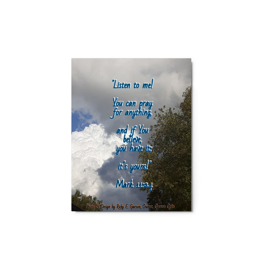 GG - Metal print - Majestic Clouds - Mark 11:24