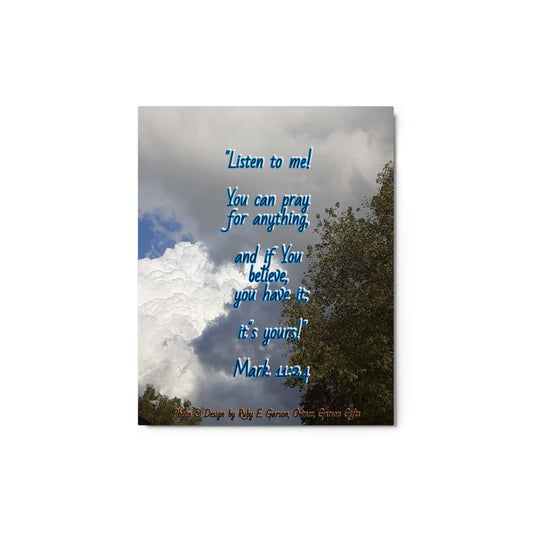 GG - Metal print - Majestic Clouds - Mark 11:24