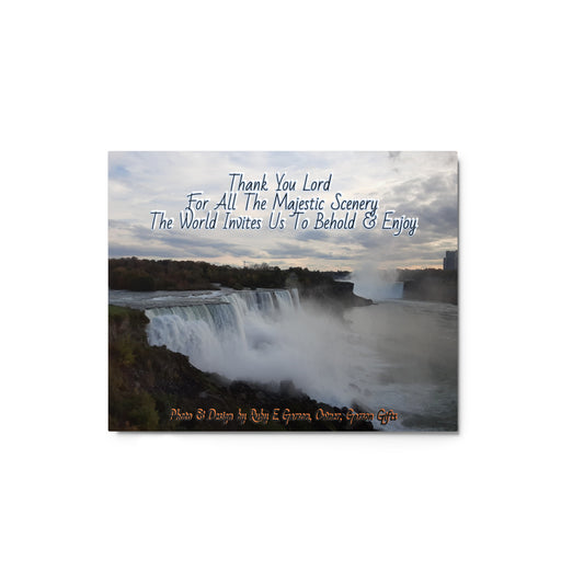 GG - Metal print - N Y Falls - Thank You Lord