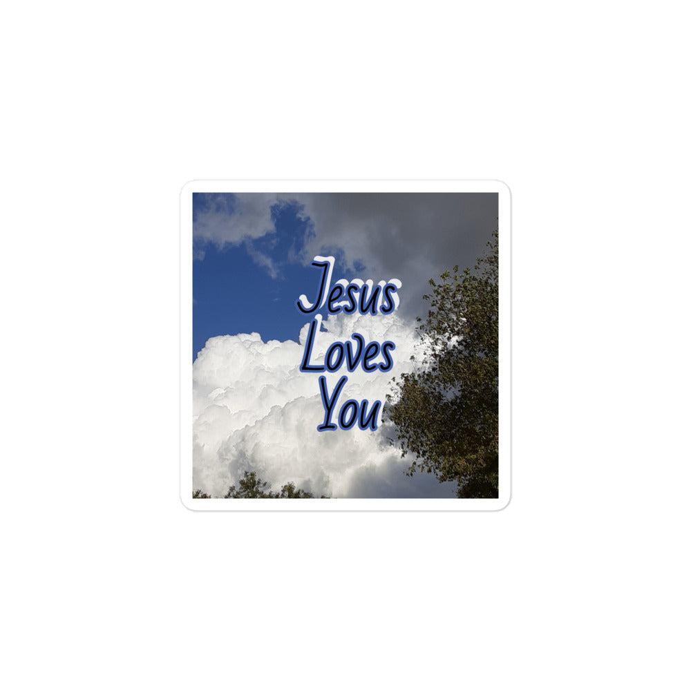 GG - Bubble-free stickers - Majestic Clouds - Jesus Loves You