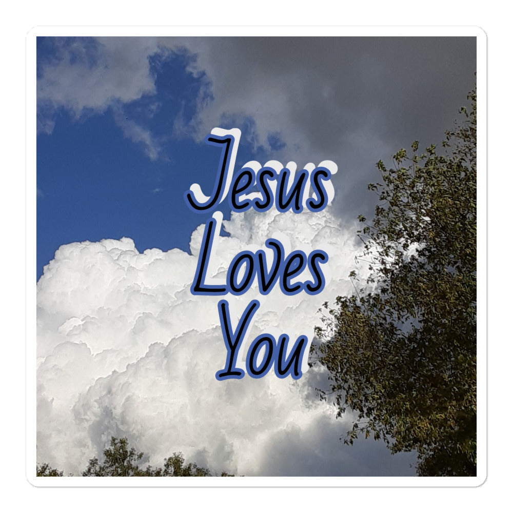 GG - Bubble-free stickers - Majestic Clouds - Jesus Loves You