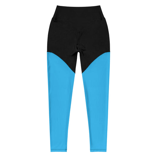 GG - Sports Leggings - Deep Sky Blue