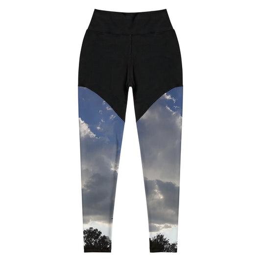 GG - Sports Leggings - Trees & Clouds