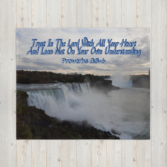 GG - Blanket Throw - N Y Falls - Trust in the Lord,  Proverbs 3:5-6