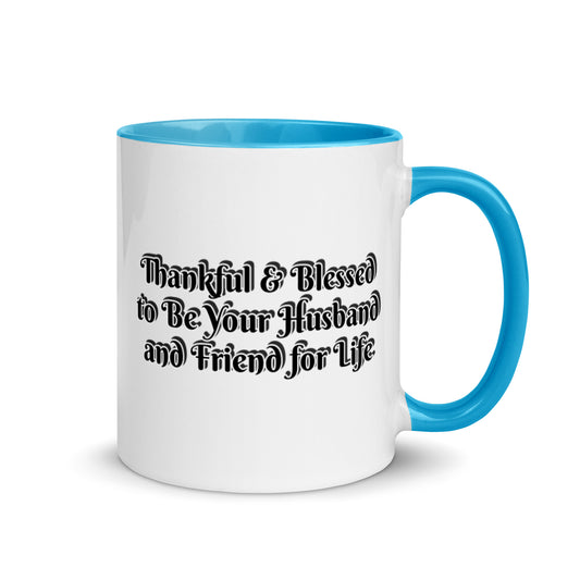 GG - Cup, Mug with Color Inside - Blessed to Be Your Husband & FFL