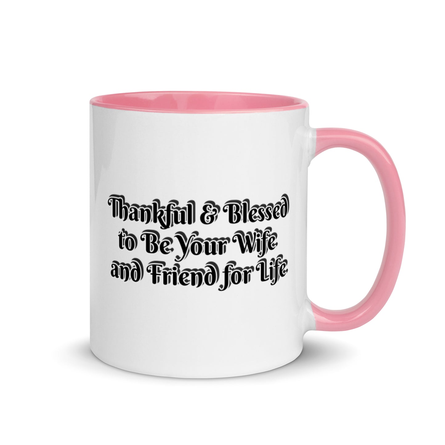GG - Cup, Mug with Color Inside - Blessed to Be Your Wife & FFL