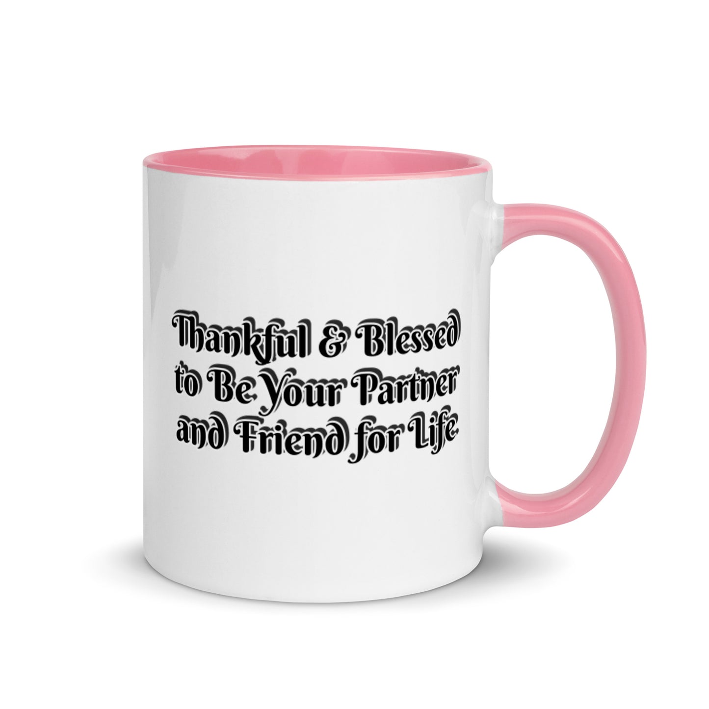 GG - Cup, Mug with Color Inside - Blessed to Be Your Partner & FFL