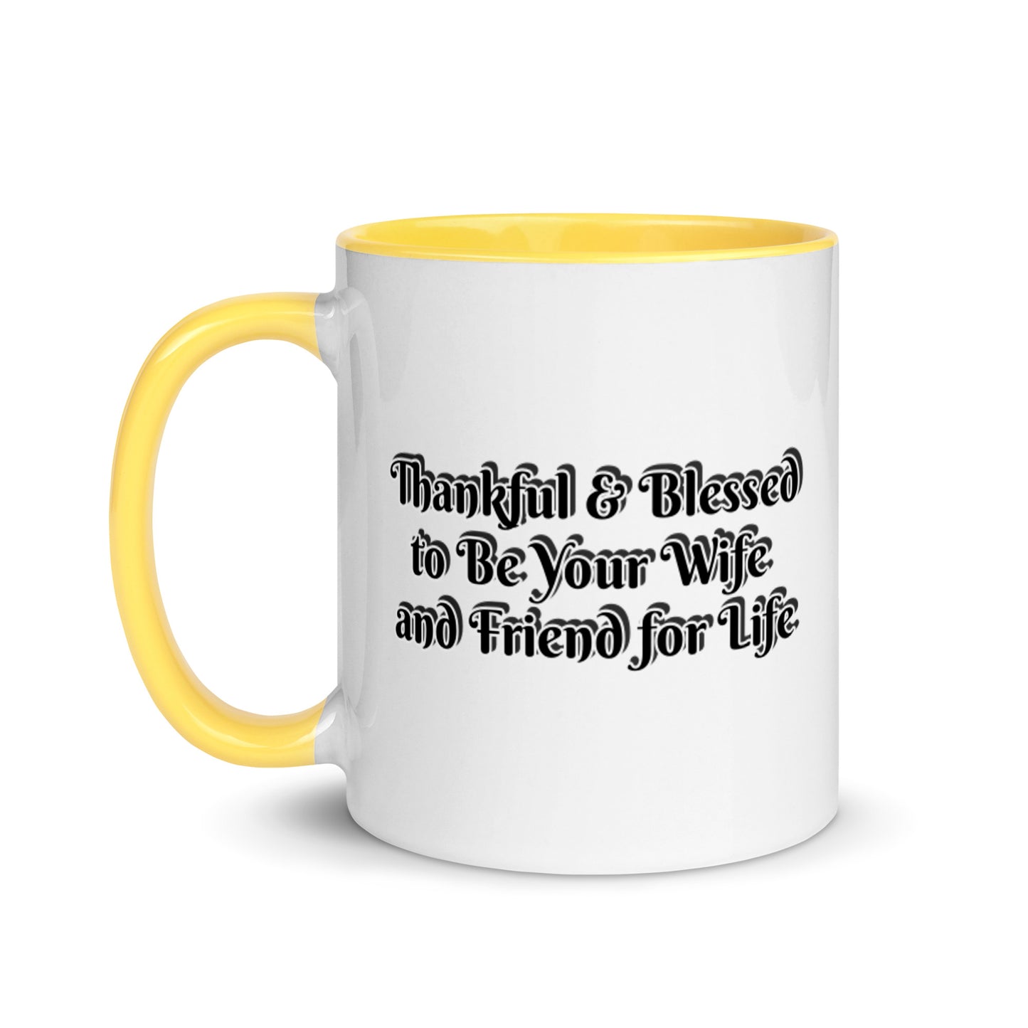 GG - Cup, Mug with Color Inside - Blessed to Be Your Wife & FFL