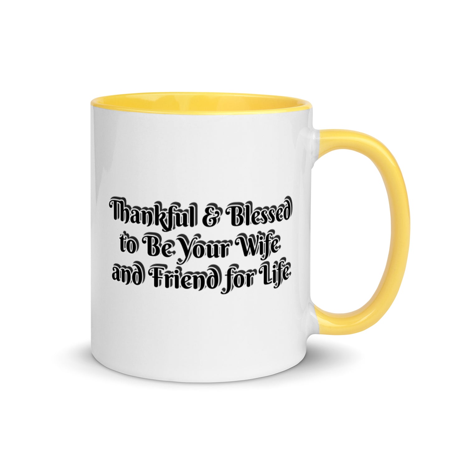 GG - Cup, Mug with Color Inside - Blessed to Be Your Wife & FFL