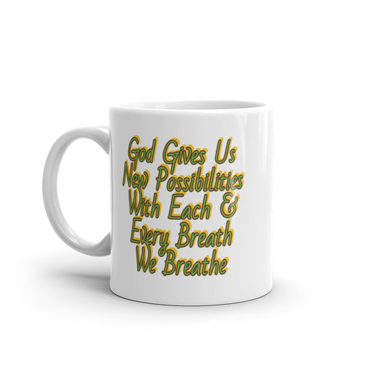 GG - Cup, White glossy - God Gives Us New Possibilities