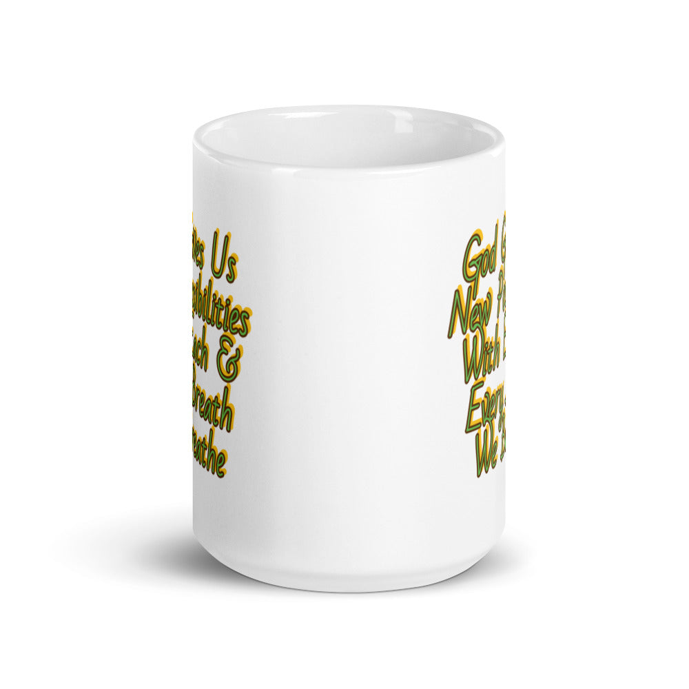 GG - Cup, White glossy - God Gives Us New Possibilities