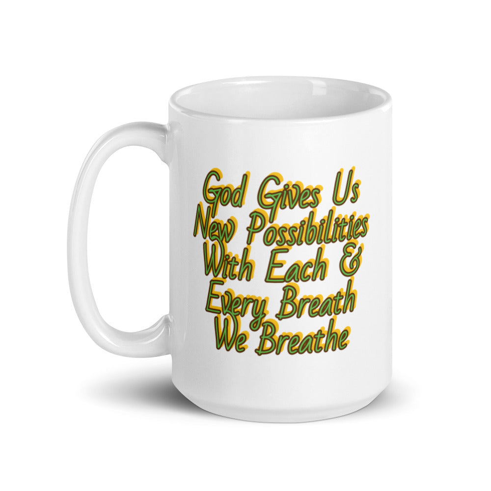 GG - Cup, White glossy - God Gives Us New Possibilities