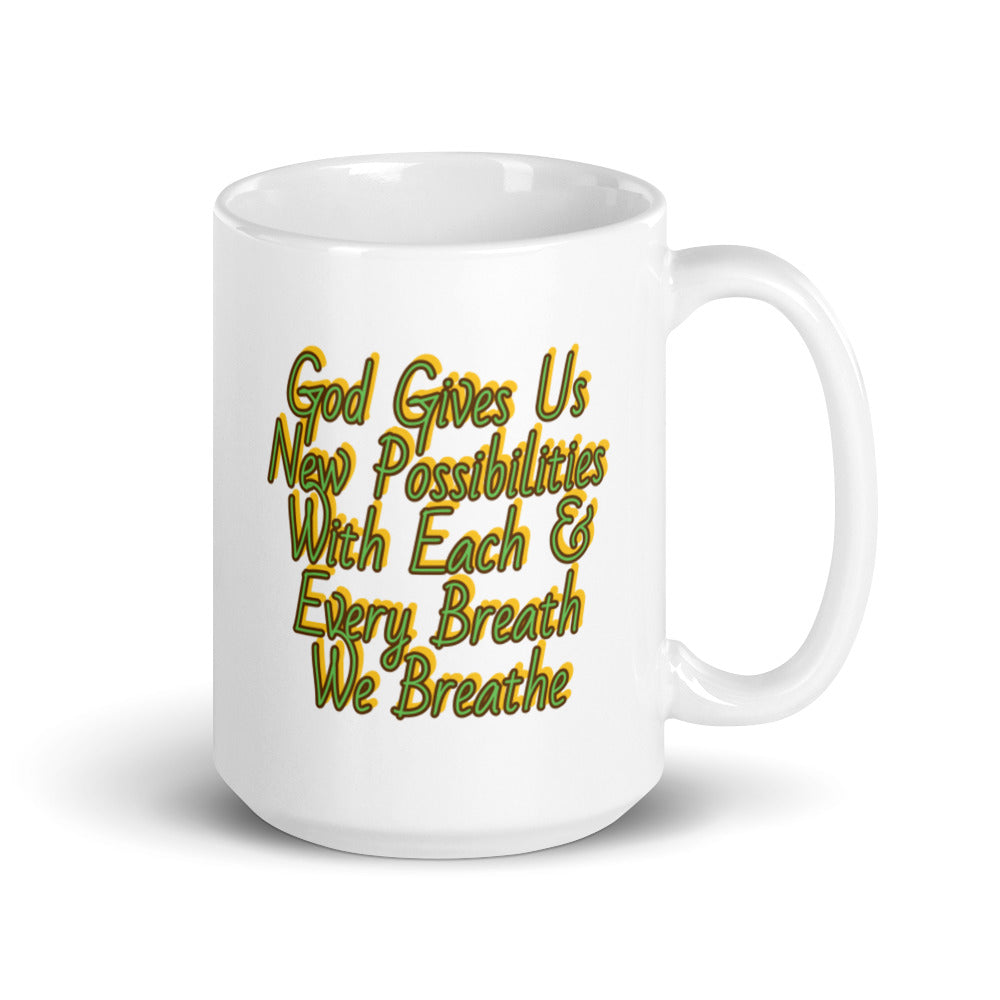 GG - Cup, White glossy - God Gives Us New Possibilities